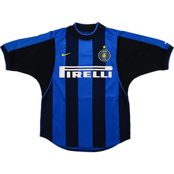 Tailandia Camiseta Inter Milan 1ª Kit Retro 2000 2001 Azul